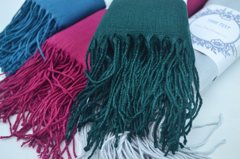 Pashmina sjaal, cadeau sjaal voor bruiloft, bruidsmeisje sjaal, bulk wrap, Moederdag cadeau, bruids douche gunst, huwelijksgunsten voor gasten in bulk afbeelding 3