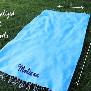Personalized Turkish beach towel, Wedding gift for bridesmaid, Bachelorette party, Turkish towel, Beach blanket, Beach towel, Bride gifts