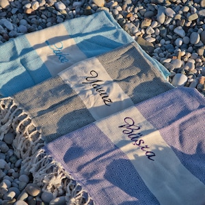 Turkish Beach Towel, Beach gifts, Personalized gift, Bridesmaid Gifts, Bachelorette Party Favors, Beach Decor, Wedding Gift, Gift for her