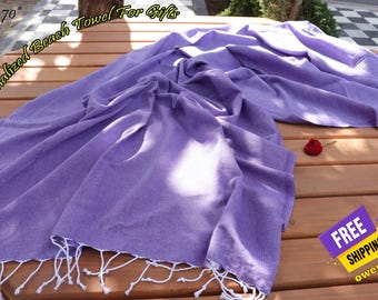 Personalized Turkish Cotton Beach Towel: Bachelorette Party Favor