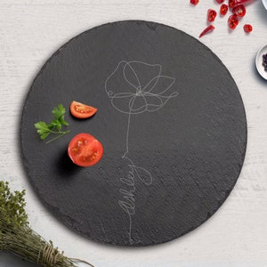 Round Slate Cutting Boards - Slate board, slate charcuterie board, personalized board, slate cheese board, personalized cutting boards