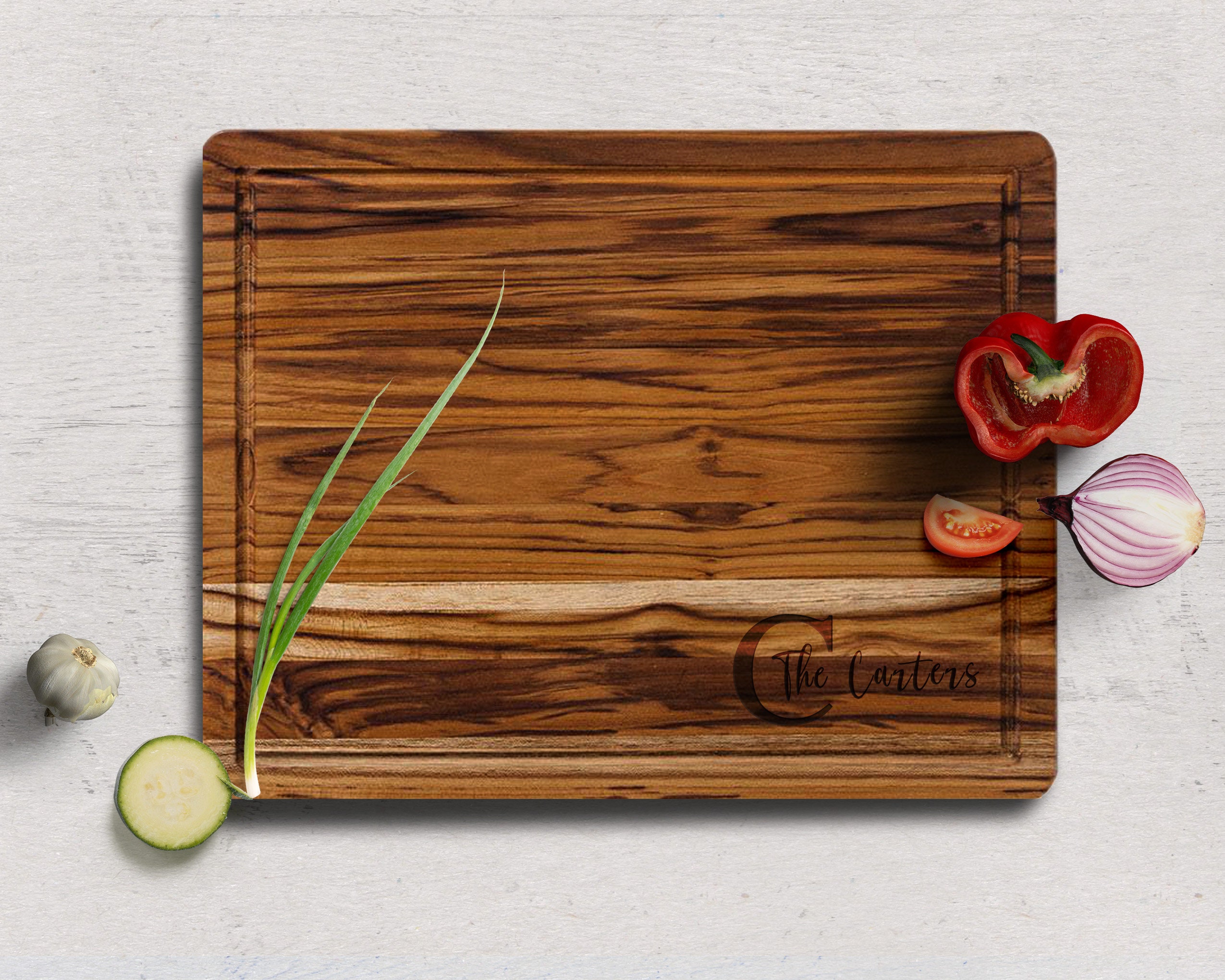 Carving Recycled Teak Wood Cutting board by Chic Teak only $79.38