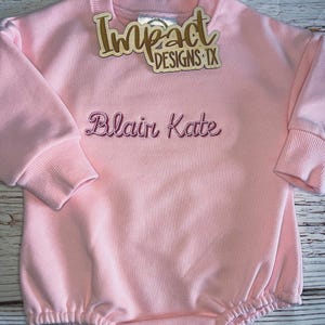 カスタム スウェットシャツ バブル ロンパース、幼児用バブル、カスタム ロンパース、特大バブル、バブル ロンパース、刺繍入りロンパース、スウェットシャツ バブル ロンパース