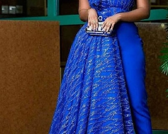 elegant royal blue jumpsuits