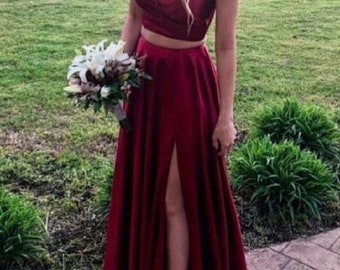 Two Piece Prom Dress - Etsy