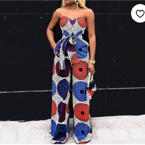 African Print Romperafrican Jumpsuits 