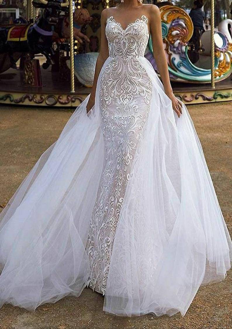 White Lace Wedding Dress Prom Dress Reception Dress for Etsy