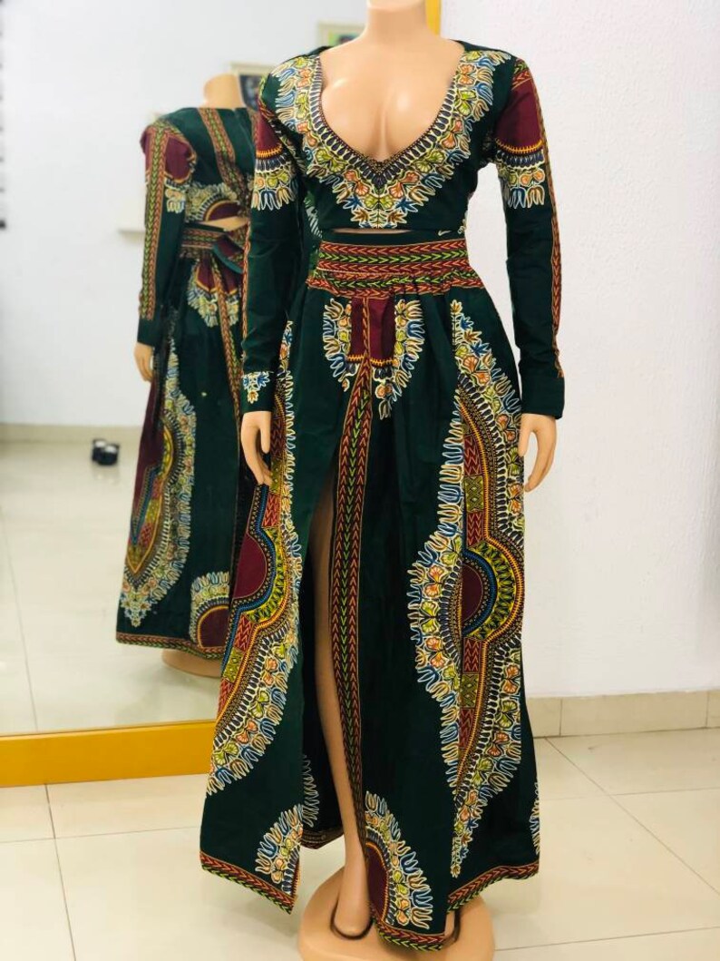 African Dress Set Danshiki Two Piece Dress African Prom Etsy