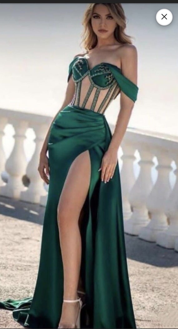 Wedding guest dress Exotic kace style corset wedding dress Reception dress Mermaid prom dress