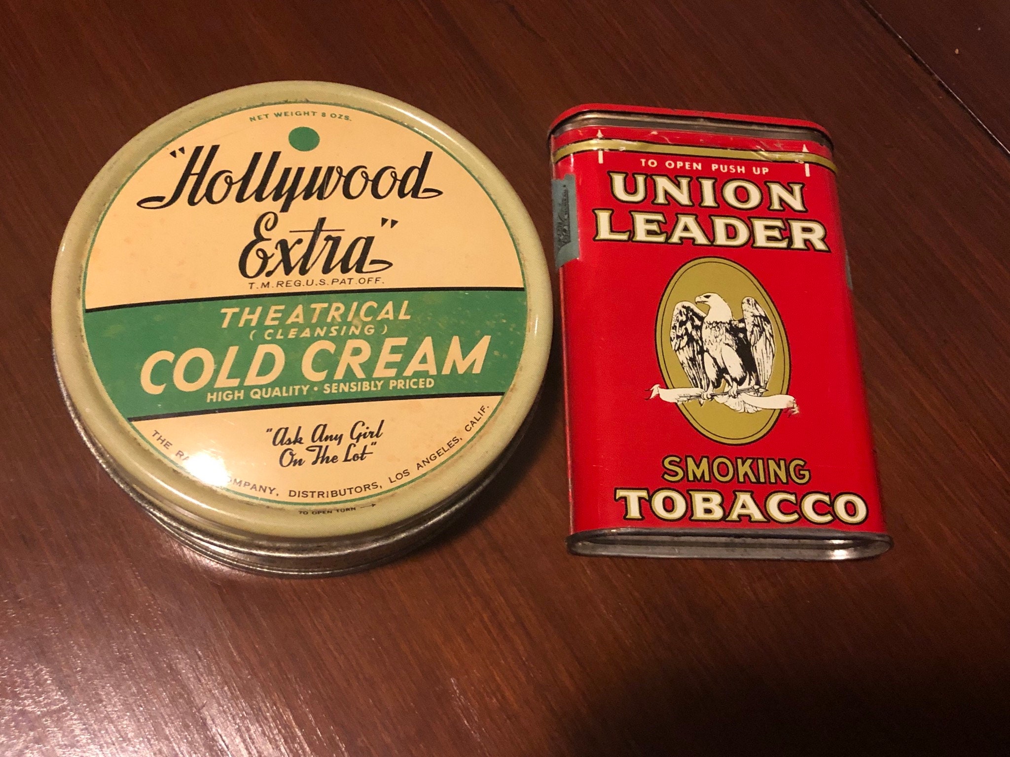 cold tobacco Vintage Tobacco and Cold Cream Tins