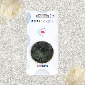 Popsocket negro con purpurina, accesorio para móviles