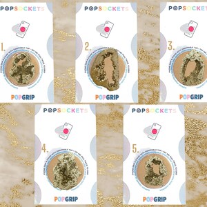 Guldgeod Popsocket - Druzy Popsocket / Guld Popsocket / Agat Popsocket / Kristall Popsocket / Ädelsten Popsocket / Guldgeod Telefongrepp