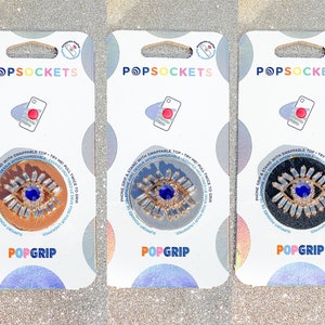 Strass Blue Evil Eye Popsocket - Evil Eye Popsocket / Strass Popsocket / Pearl Popsocket / Evil Eye Phone Grip / Blue Eye Eye Grip