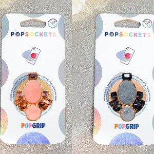 Strass Druzy Popsocket - Strass Popsocket / Rose Gold Popsocket / Geode Phone Grip / Black Druzy Popgrip / Bling Popsocket / Crystal