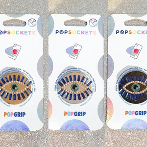 Parels en Strass Evil Eye Popsocket - Strass Popsocket / Pearl Popsocket / Evil Eye Phone Grip / Bling Evil Eye / Pearl Evil Eye