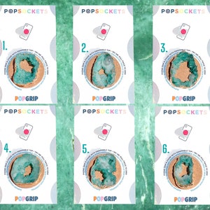 Jade Green Geode Popsocket - Druzy Popsocket / Jade Popsocket / Emerald Popsocket / Agate Popsocket / Crystal Popsocket / Gemstone Popsocket