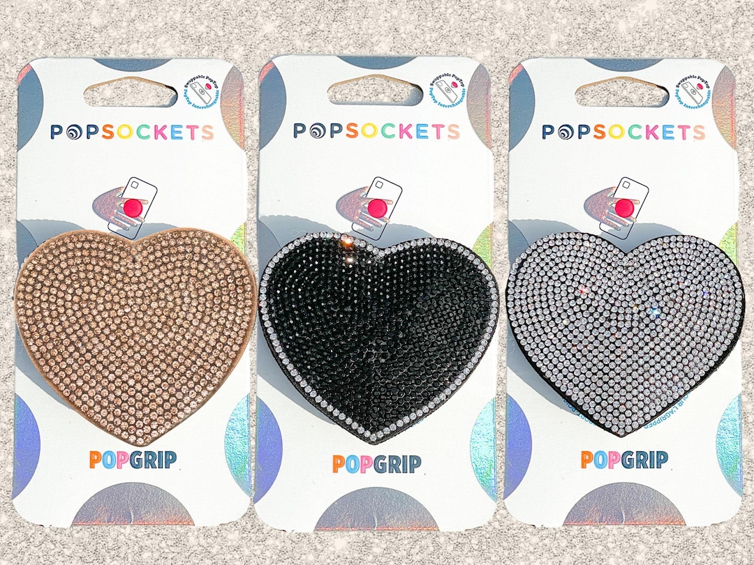 Popgrip Product Black Heart Popsocket PopSockets PopGrip Stoney Heart