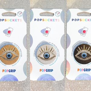 Strass spikes boze oog popsocket - strass popsocket / bling boze oog / boze oog telefoongreep / bling boze oog / blauwe boze oog telefoon
