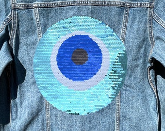 Playera Calavera Playeras De Lentejuela Reversible Hombre Ojo