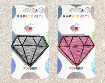 Rhinestone Diamond Popsocket - Rhinestone Diamond / Bride Popsocket / Bling / Rhinestone Popsocket / Pink Diamond / Black Diamond / Popgrip