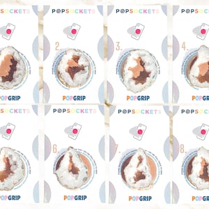 Iridescent White Quartz Geode Popsocket - Druzy Popsocket / Agate Popsocket / Crystal Popsocket / Gemstone Popsocket / Geode Phone Grip