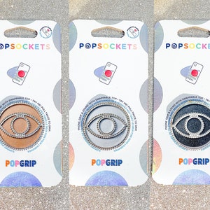 Silver Metal Evil Eye Popsocket - Bling Popsocket / Metal Popsocket / Silver Evil Eye / Gold Evil Eye / Black Evil Eye / Evil Eye Phone Grip