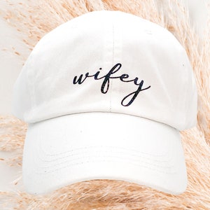 Custom Glitter Wifey High Ponytail Hat - Bling Wifey Hat / Bride Hat / Bachelorette Hat / Honeymoon Hat / Glitter Bridal Hat / Glitter Hat