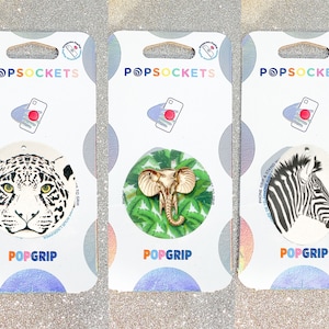 Safari Animal Popsocket - Leopard Popsocket / Elephant Popsocket / Zebra Popsocket / Leopard Phone /  Elephant Phone / Zebra Phone / Palms