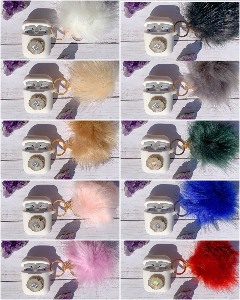 Customize Your Case Color! Rhinestone Crystal Texas AirPods Case with Clasp Keychain