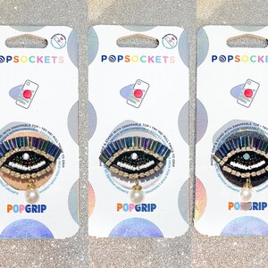 Zeemeermin Kralen en Strass Evil Eye Popsocket - Bling Popsocket / Strass Popsocket / Beaded Evil Eye / Zeemeermin / Evil Eye Phone Grip