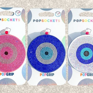 Strass Boze Oog Popsocket - Strass Boze Oog / Blauw Boze Oog / Roze Boze Oog / Witte Boze Oog / Strass Popsocket / Bling Boze Oog