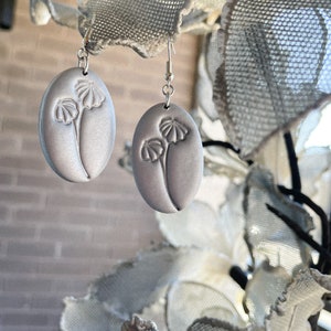 Tania || In silver || Polymer Clay Earrings