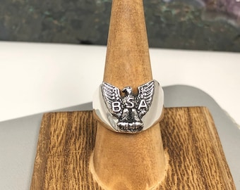 Custom 'Boy Scouts of America' Eagle ring in solid Sterling Silver!!