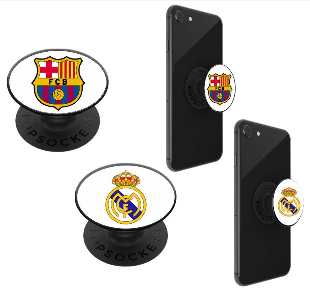 Real Madrid and FC Barcelona Cellphone Pop Socket - Etsy