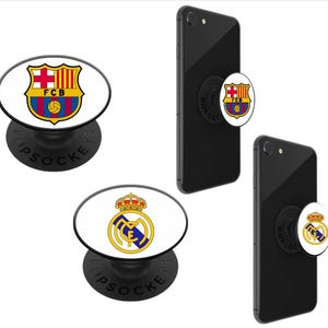 Real Madrid and FC Barcelona Cellphone Pop Socket - Etsy