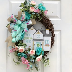 Everyday Grapevine Front Door Wreath, Summer Door Decor, Floral Grapevine