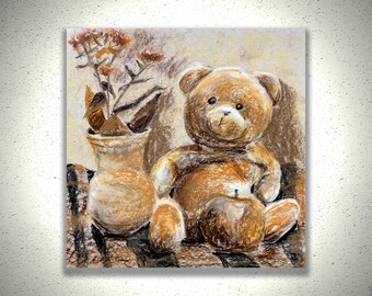 teddy bear painting art