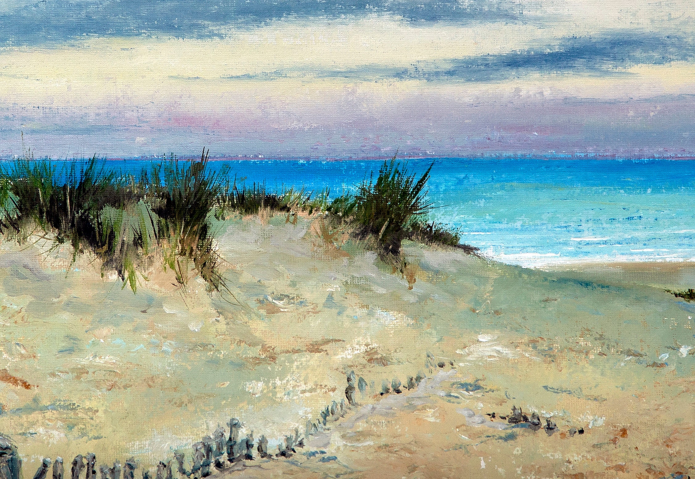 Florida Beach Painting Sand Dune Art Ocean Wall Art Seaside Etsy