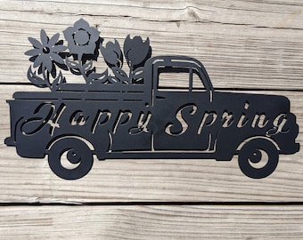 Tiered Tray, Spring Wall Collage, Spring Truck Hanger, Wall Hanging ...