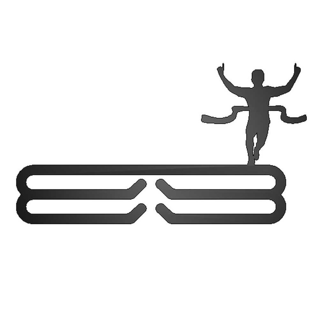 Finish Line Rack Male Runner Finish Line Medal Display Rack - Marathon, 5k, Half ...