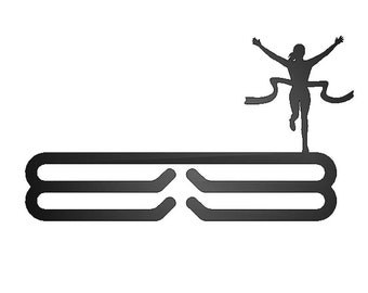 Medaillenständer für Läuferinnen – Geschenk für Läuferinnen – Wandhalterung aus Stahl für Läufermedaillen – Medaillenhalter für 5-km-, 10-km- und Marathon-Medaillen