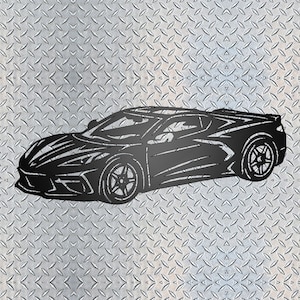 Chevrolet Corvette 2020 Metal Garage Sign - New Generation Corvette - Man Cave - Home Bar Wall Hanging - Garage Wall Decoration - Car Lover