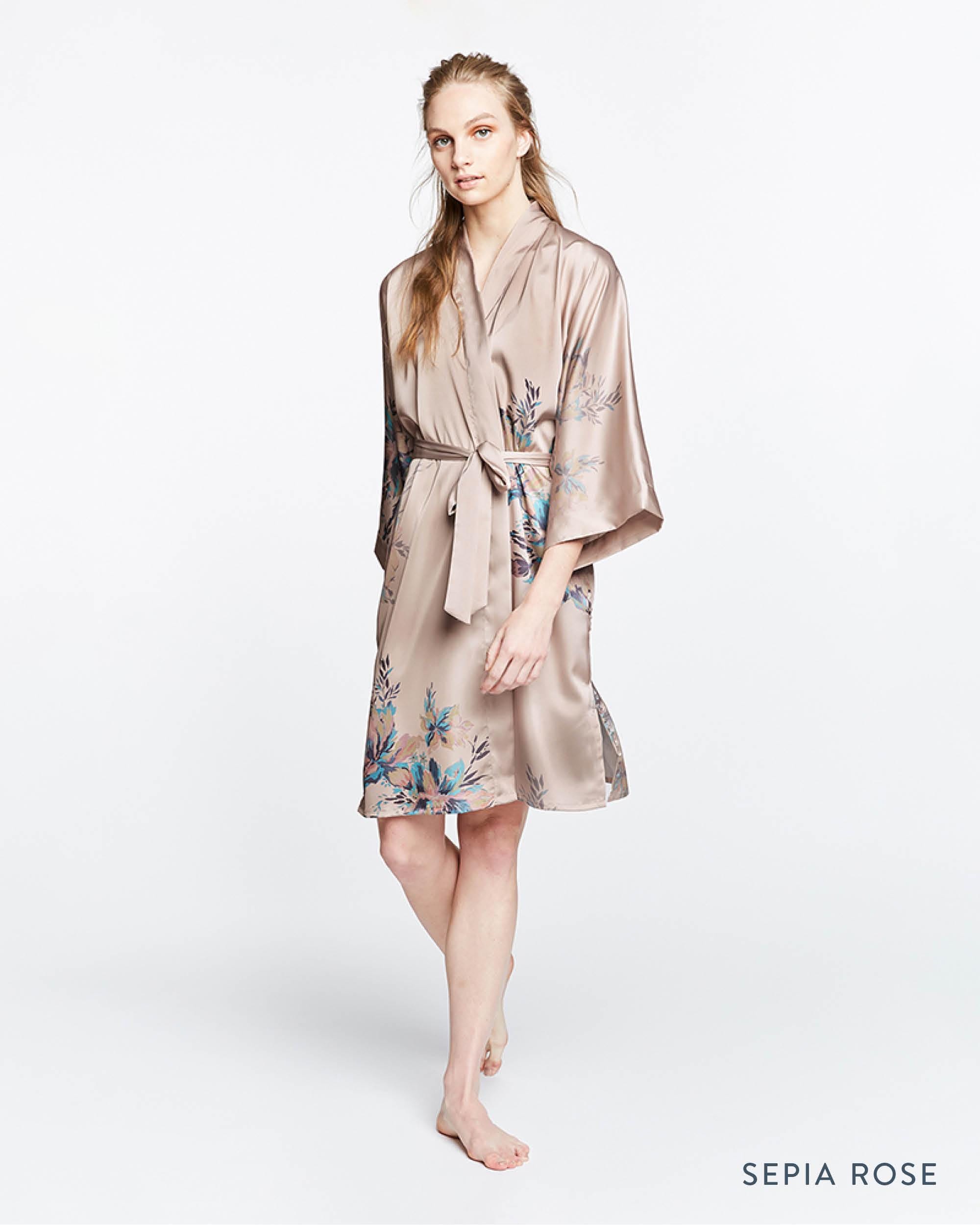 Kihara Robe Kimono Robe - Fura (short Robe) | KIM+ONO Charmeuse Collection ...