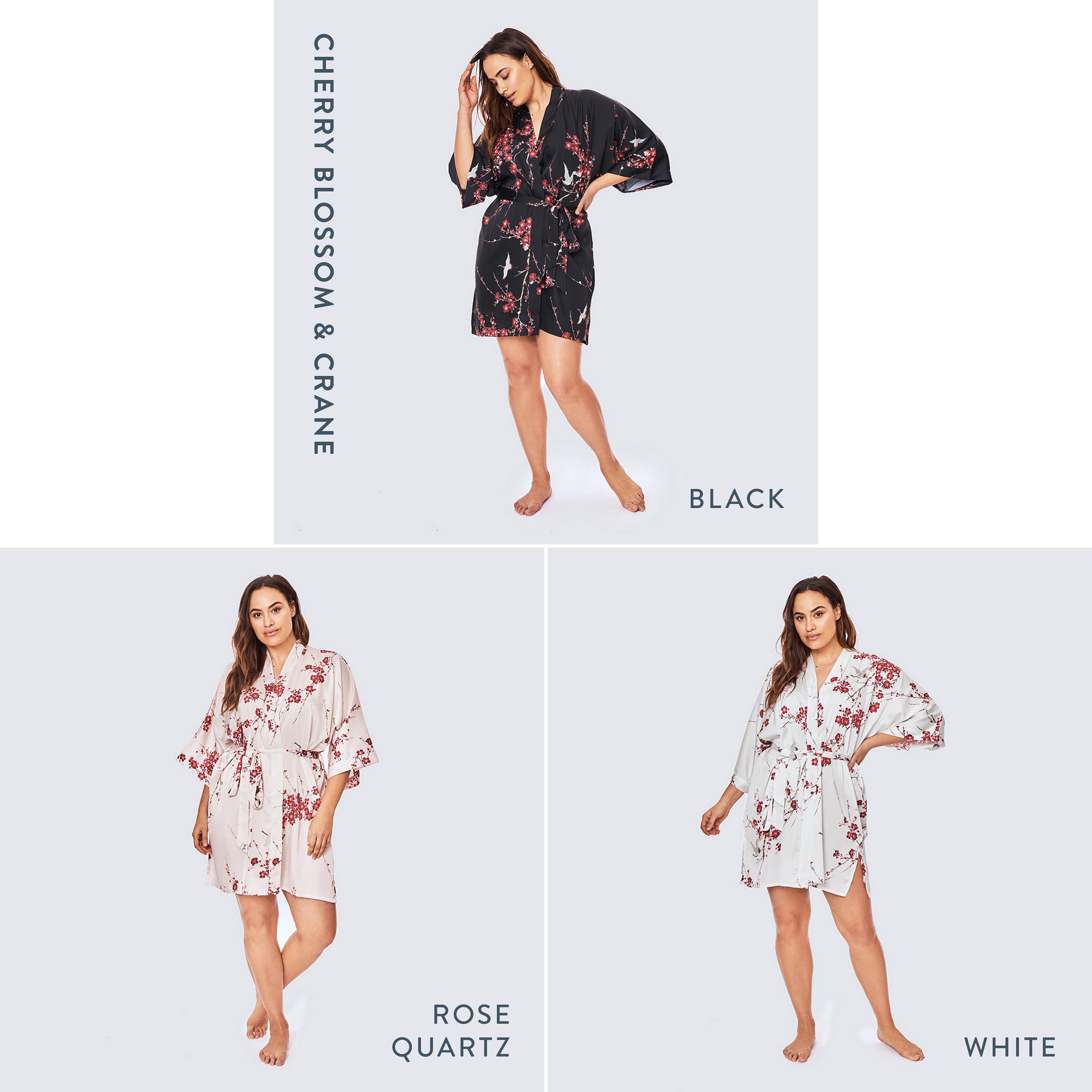 Plus Size Kimono Robes (multiple Designs) - Short | KIM+ONO Curve ...