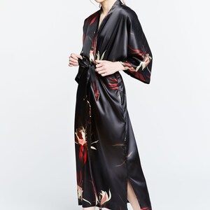 Kimono Robe Satin HANA Long KIMONO Collection Gifts for Brides, Bridesmaids Gifts, Anniversary & Birthday Presents image 2