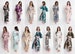 Kimono Robe Satin LONG - Peacock & Blossom | KIM+ONO Collection - Gifts for Brides, Bridesmaids Gifts, Anniversary, Birthday Presents 
