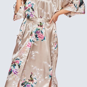 Plus Size Kimono Robes (Multiple Designs) - Long | KIM+ONO Curve Collection in Satin - Gifts for Brides, Bridesmaids & Anniversaries image 4