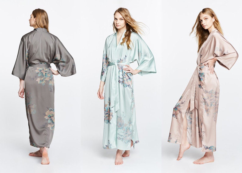 Kimono Robe Fura Long Robe KIMONO Charmeuse Collection | Etsy