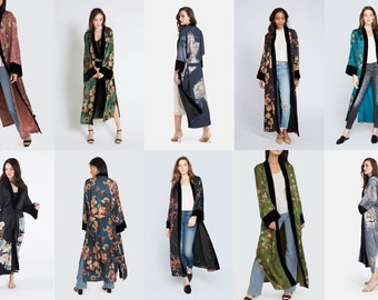 Kimono Wrap (Multiple Designs) - Long | KIM+ONO Charmeuse Collection - Gifts for Brides, Birthdays, Anniversaries, Christmas Party