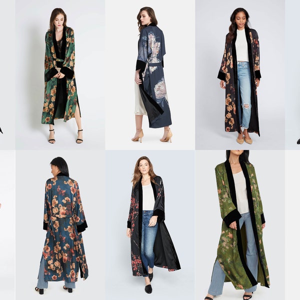 Kimono Wrap (Multiple Designs) - Long | KIM+ONO Charmeuse Collection - Gifts for Brides, Birthdays, Anniversaries, Christmas Party